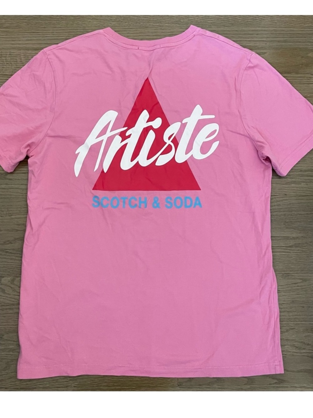 Scotch & Soda Men's Pink Artwork Artiste T-Shirt Size L
